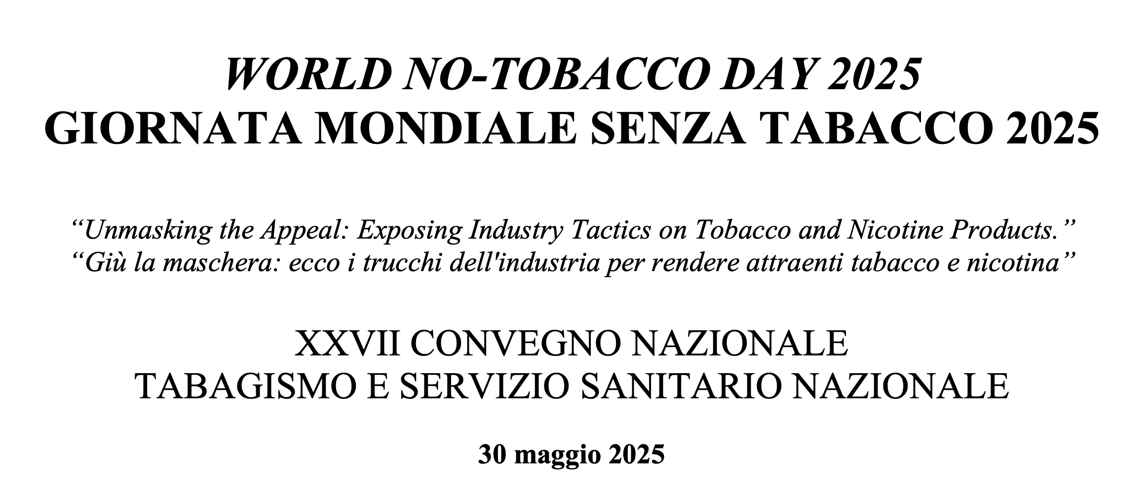 Tabagismo e Servizio Sanitario Nazionale